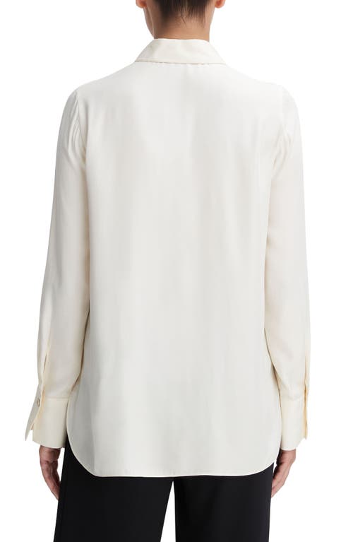 Vince Organic Cotton Blend Button-up Shirt In Feather