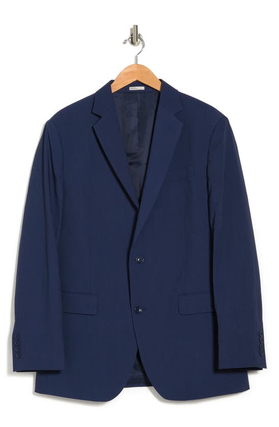 Nordstrom Rack Solid Notch Collar Two Button Jacket In Blue Mazarine