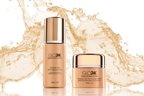 Glo24k Unleash The Power Of Gold Anti-aging Cream And Serum In Na