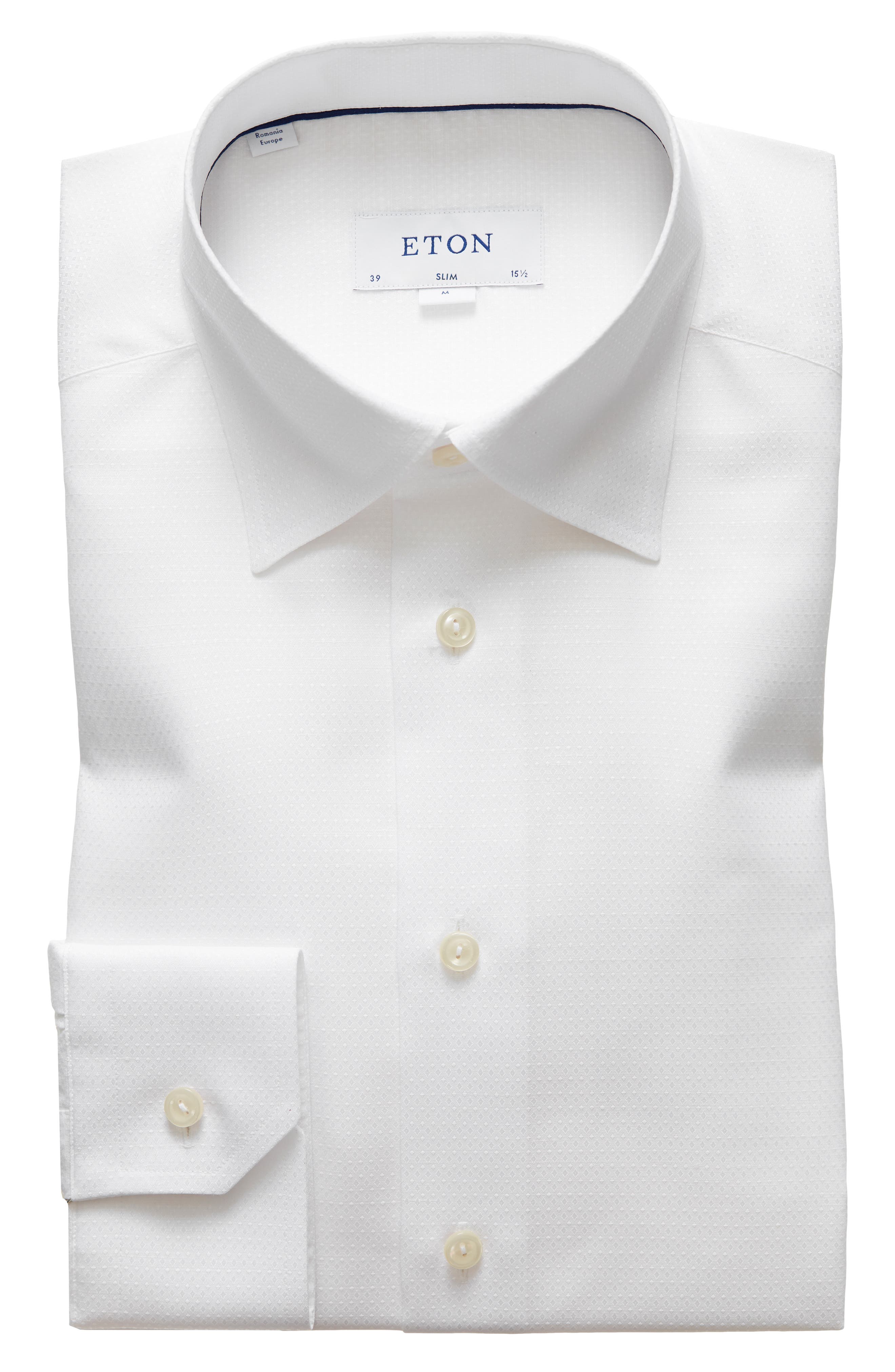 Eton Slim Fit Solid Dress Shirt Nordstrom