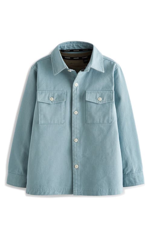 Shop Smallsaints By Allsaints Kids' Cotton T-shirt & Button-up Shirt Set In Blue