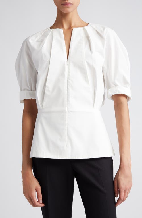 Proenza Schouler Stretch Cotton Poplin Top White at Nordstrom,