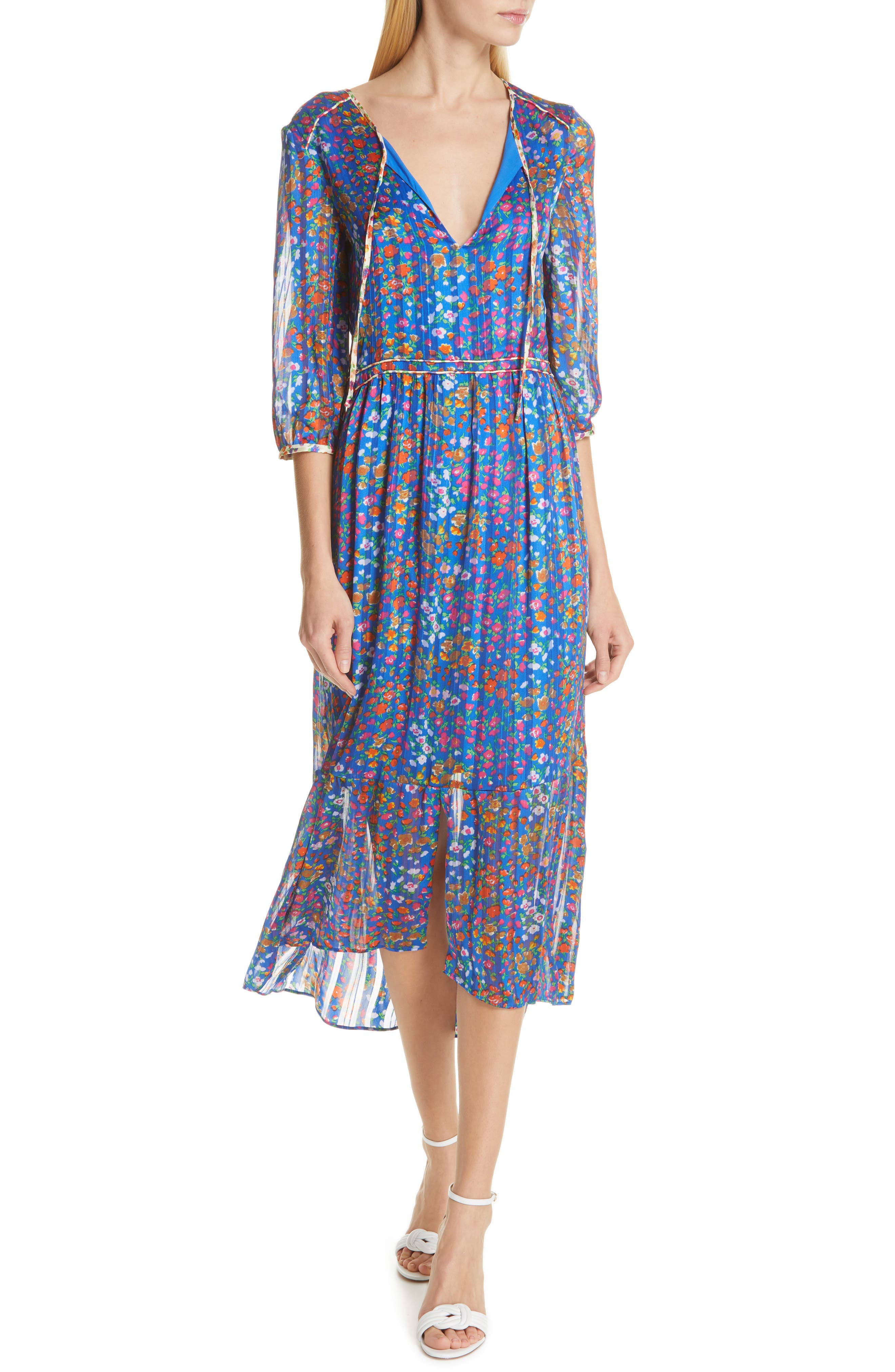 Ba & sh Reese Midi Dress, Blue