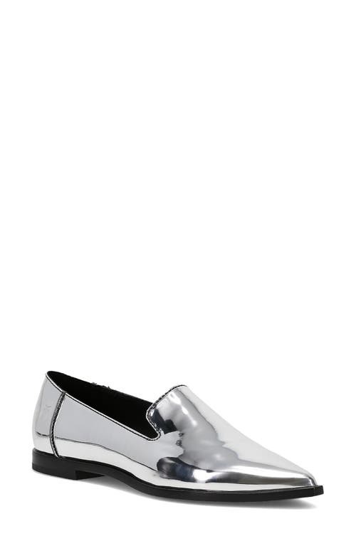 Frye Kenzie Venetian Pointed Toe Loafer in Silver 