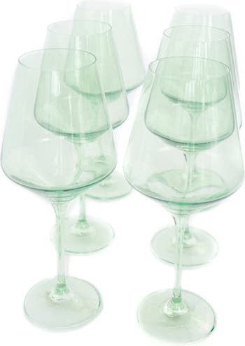 Studio Multi Color set of 6 Wine Glasses 8 oz. 
