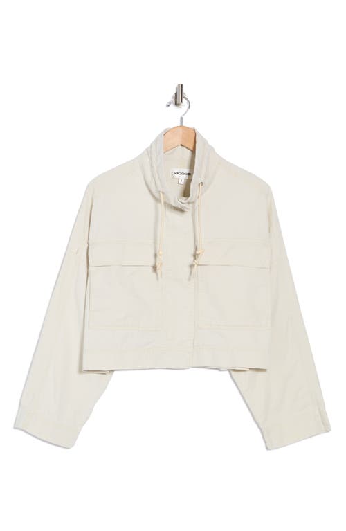 Vigoss Crop Cargo Jacket In Ecru