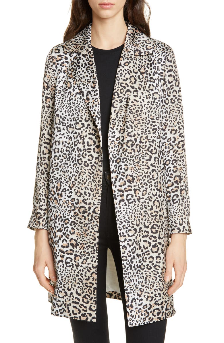 Helene Berman Leopard Print Longline Jacket | Nordstrom