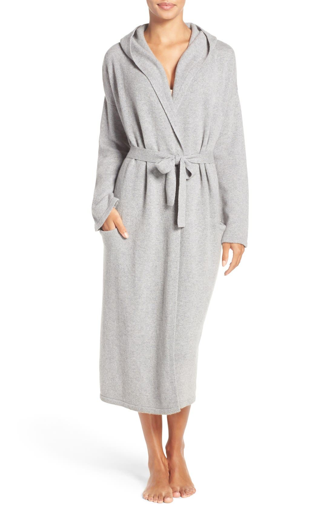 UGG® 'Evie' Hooded Cashmere Robe 