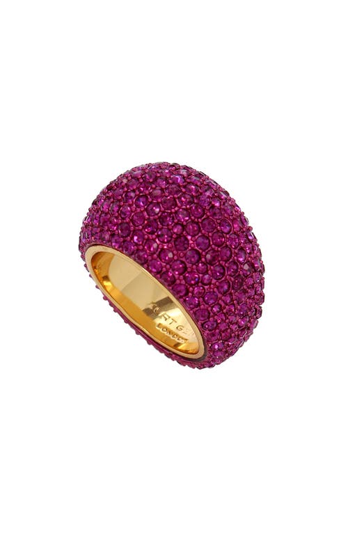Pavé Dome Cocktail Ring in Pink