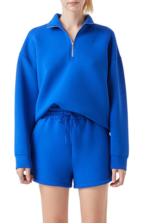 Scuba Quarter Zip Pullover in Royal Blue