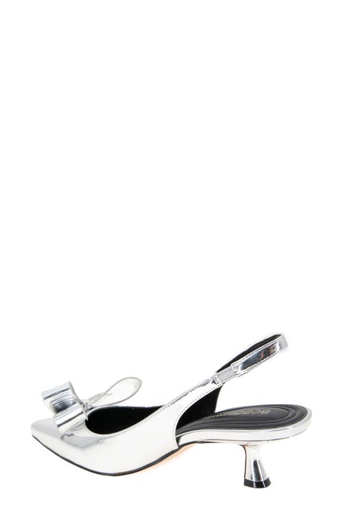 Bcbgeneration Kasiva Singback Kitten Heel Pump In Silver