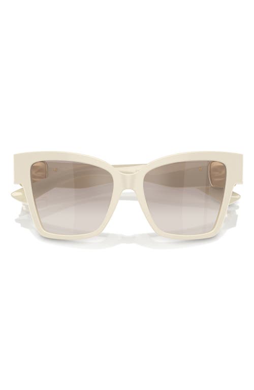 Shop Dolce & Gabbana Dolce&gabbana 54mm Gradient Square Sunglasses In Cream