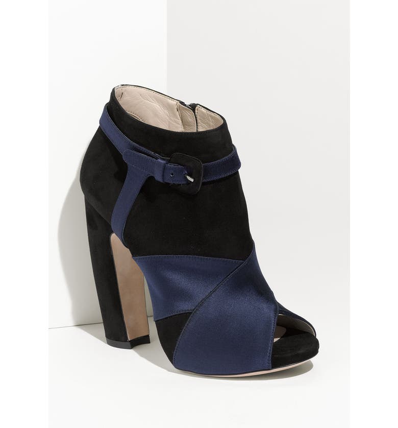 MIU MIU Trompe l'Oeil Ankle Boot, Main, color, BALTICO NERO