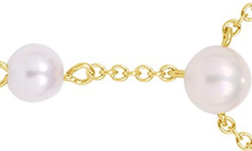 Ron Hami 14k Gold Pearl & Diamond Station Y-necklace In Yellow Gold/diamond