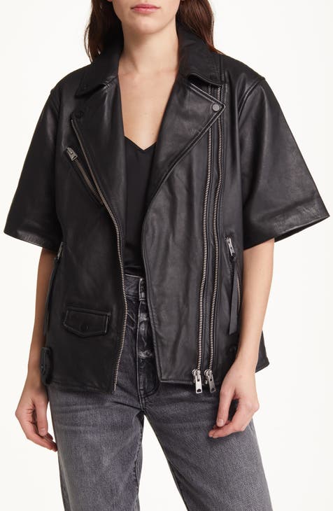 Women's Short Leather & Faux Leather Jackets | Nordstrom