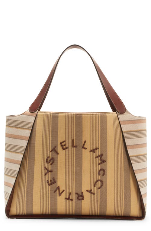 Stripe Canvas Tote in 7002 Yellow/Taupe