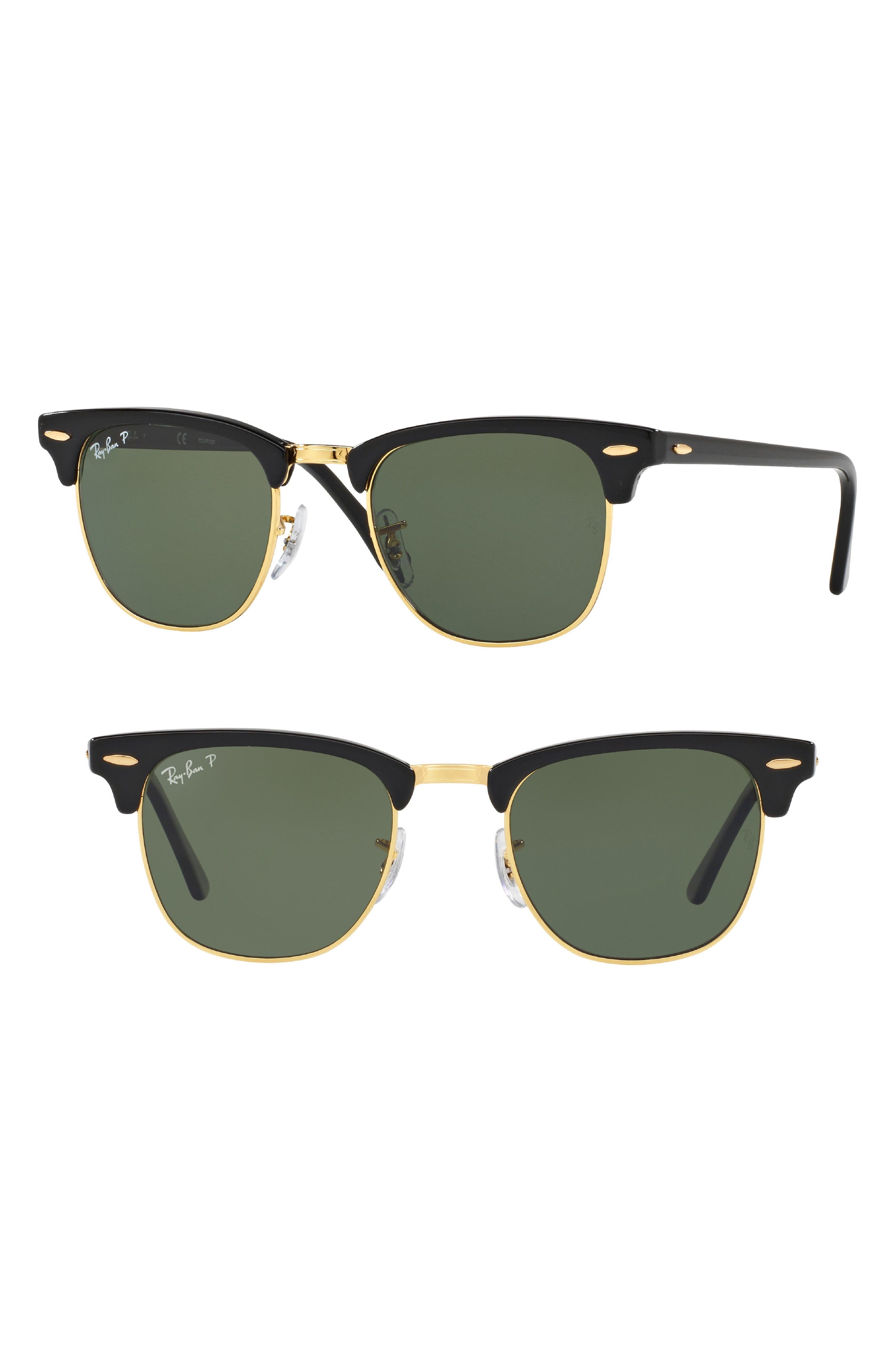 clubmaster 51mm polarized sunglasses