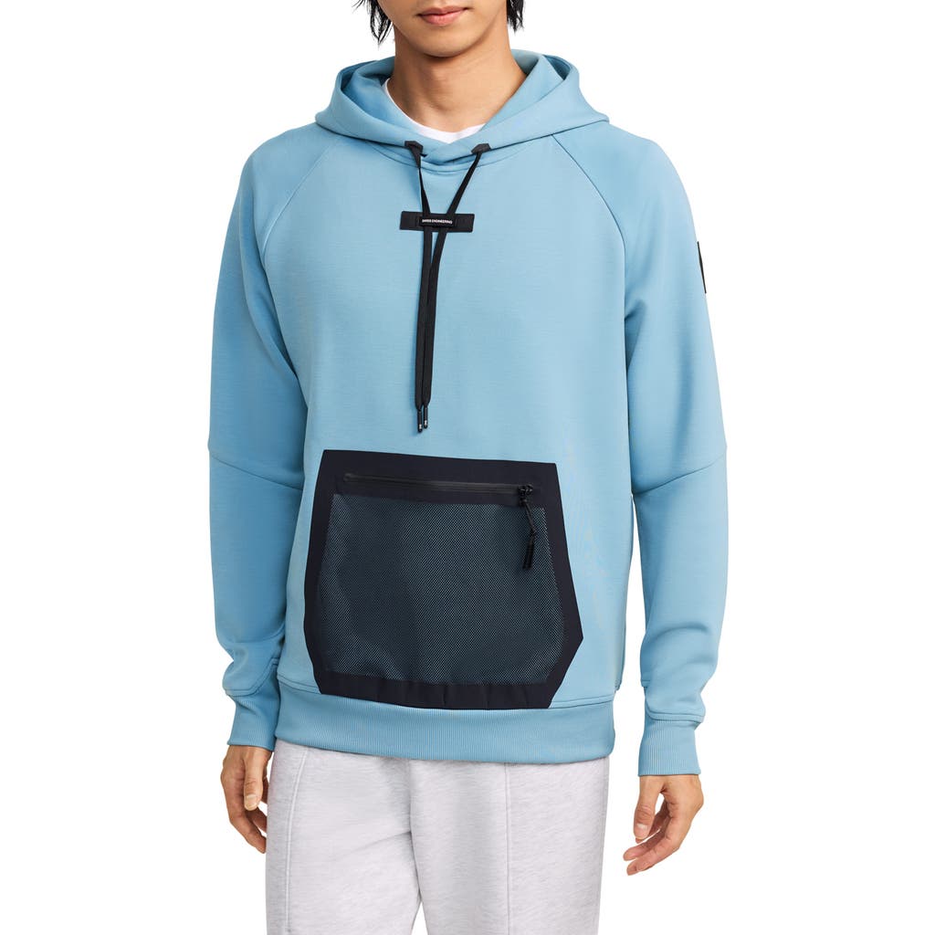 On Pullover Mesh Pocket Hoodie In Coast