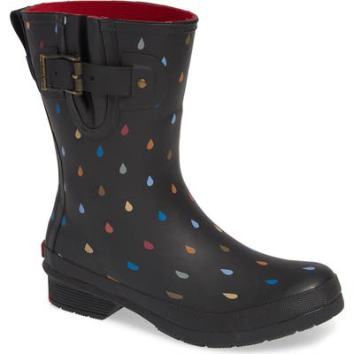 Chooka Dot Waterproof Rain Bootie, Black