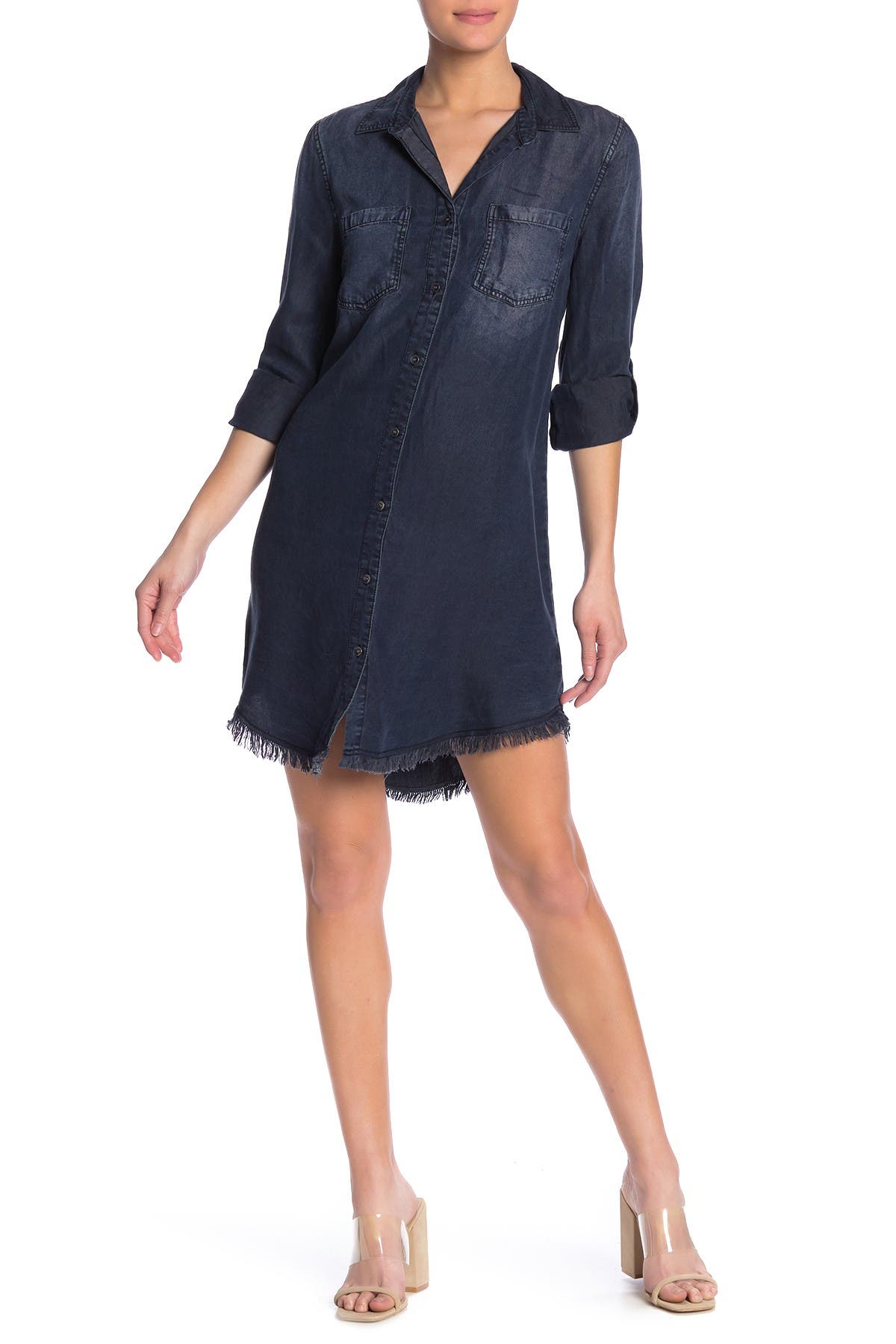 velvet heart chambray dress