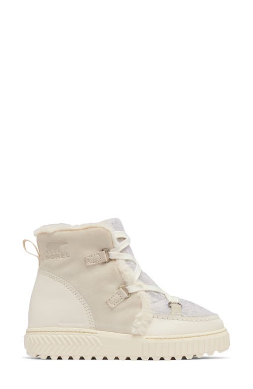 Sorel Ona Ave Alpine Suede Winter Booties In Chalk/chalk