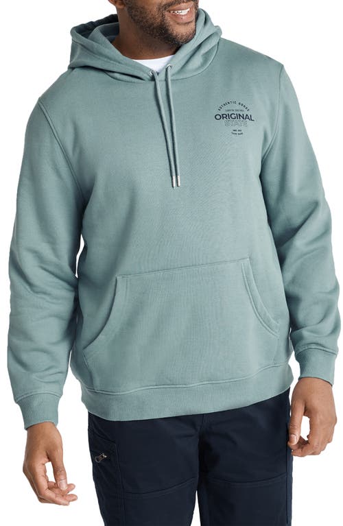 Johnny Bigg Original State Cotton & Recycled Polyester Graphic Hoodie in Duck Egg