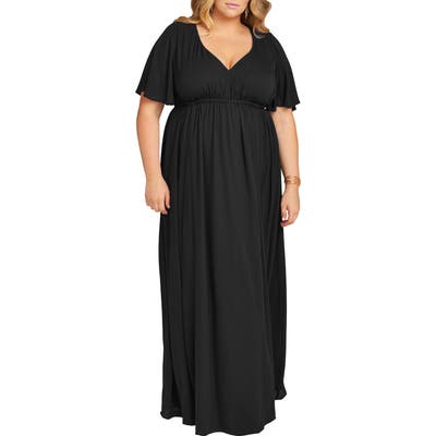 Plus Size Show Me Your Mumu Emily Evening Dress, Black