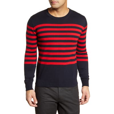 Bugatchi Breton Stripe Sweater, Blue