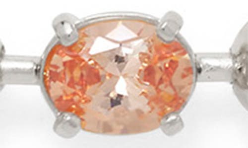 Lady Grey Selene Ball Chain Necklace In Silver/peach