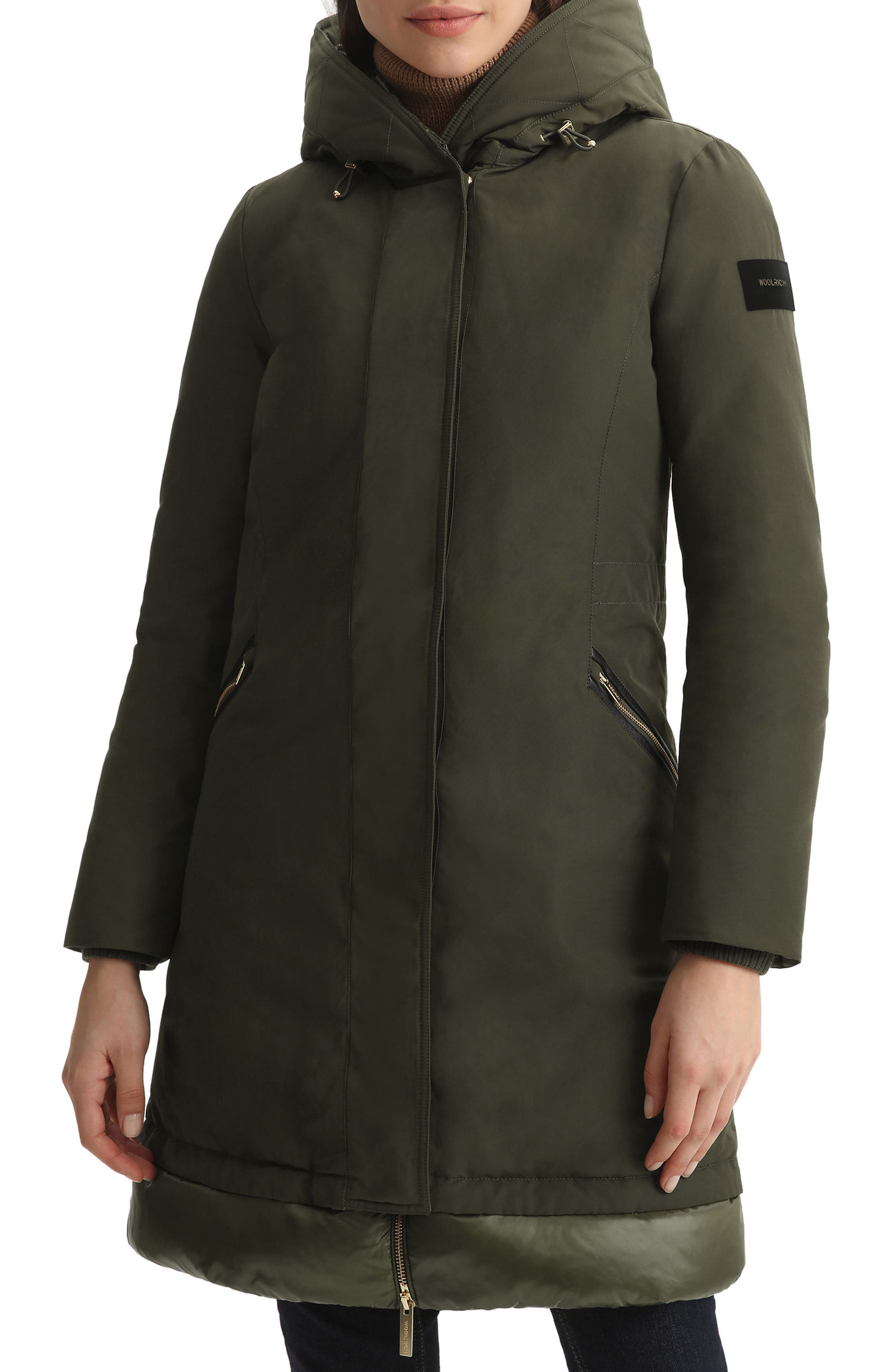 olive green parka jacket