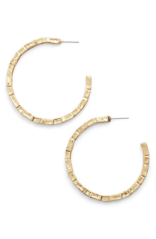 Karine Sultan 'Brick' Open Hoop Earrings in Gold