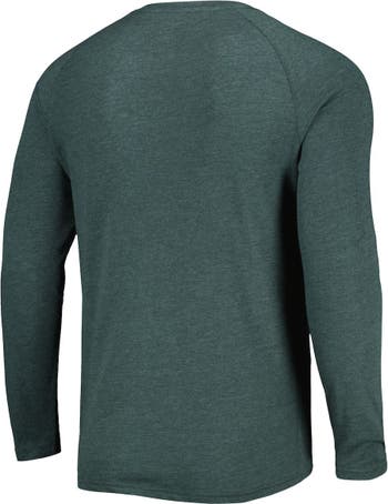 Men's Oakland Athletics Concepts Sport Green Inertia Raglan Long Sleeve  Henley T-Shirt