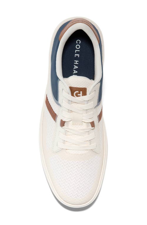 Cole Haan Grand Crosscourt Winner Sneaker In Ivory/navy/tan