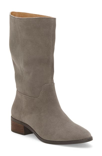 Lucky Brand Lefara Boot In Titanium Suede | ModeSens