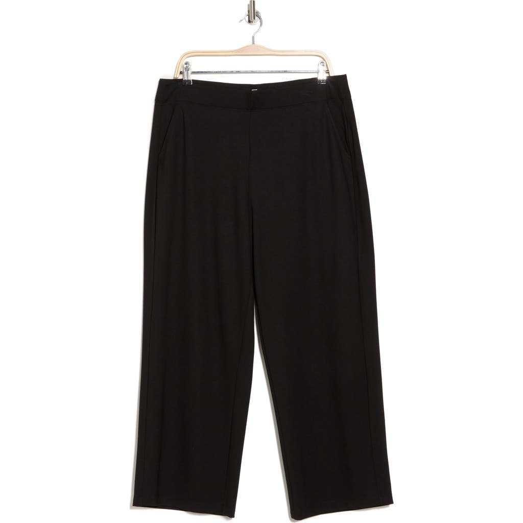 Max Studio Easy Wide Leg Ponte Pants In Black