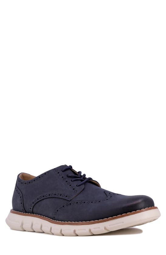 Nine West Garnet Wingtip Derby In Navy