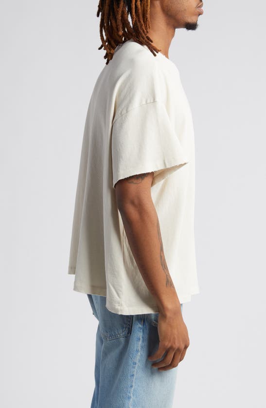 Elwood Oversize Crewneck T-shirt In White Oak
