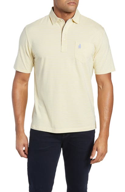 Johnnie-o Cliffs Classic Fit Stripe Polo In Canary