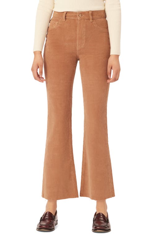 DL1961 Bridget Instasculpt Corduroy Ankle Bootcut Jeans in Teddy Taupe Corduroy