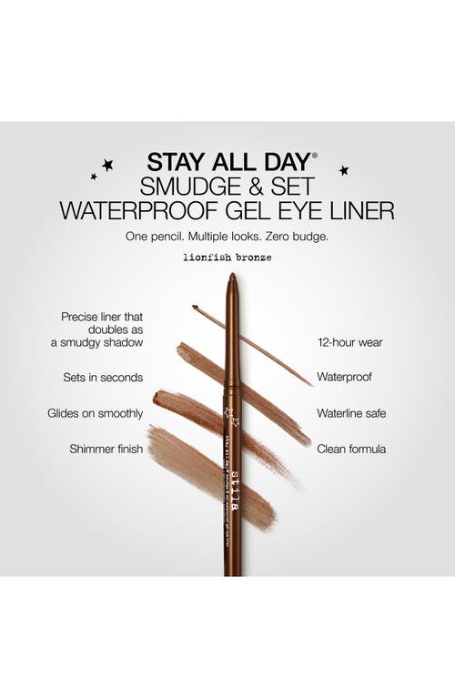 Shop Stila Stay All Day® Smuge & Set Waterproof Gel Eyeliner In Lionfish Bronze