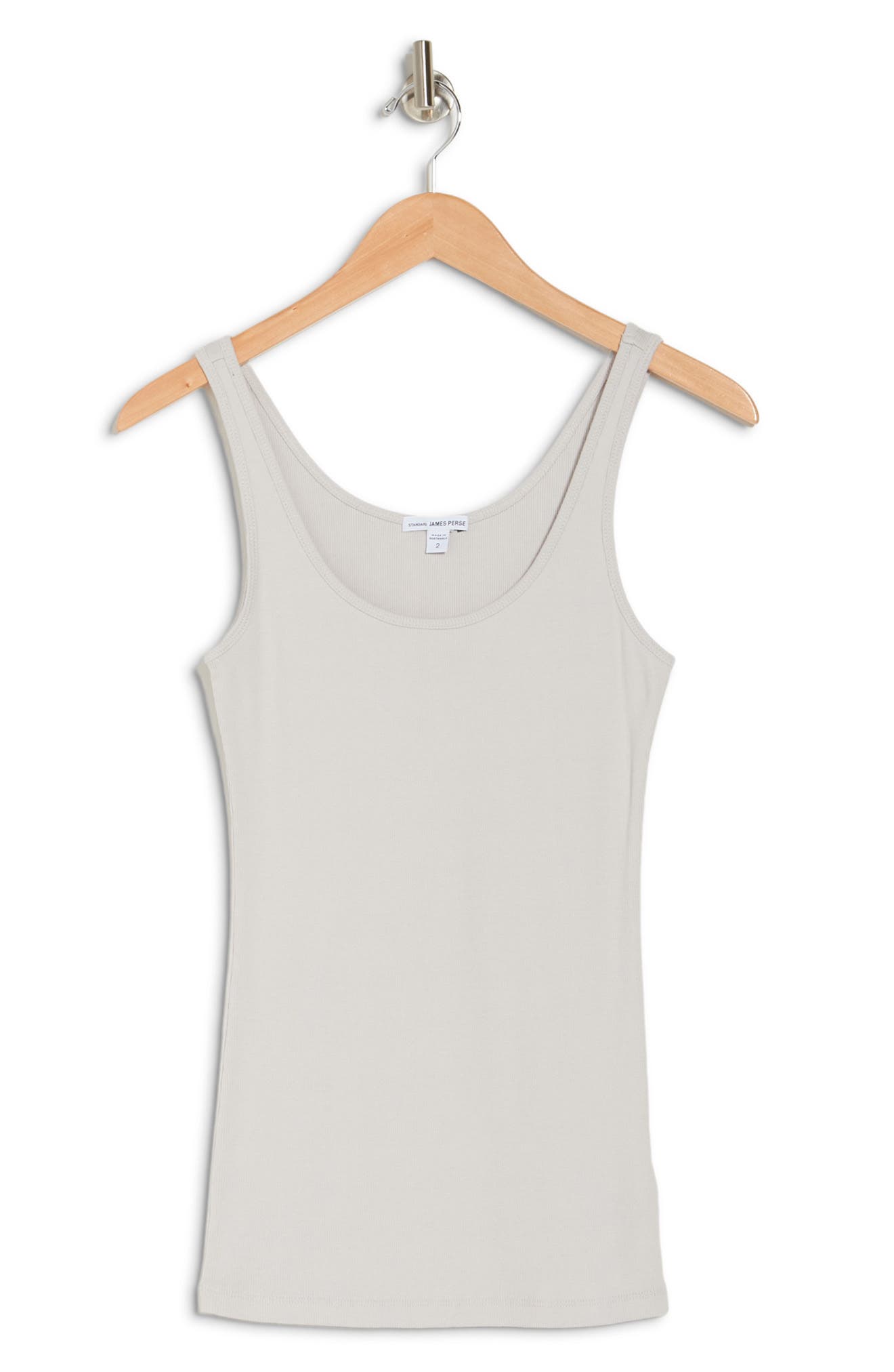 James Perse Ribbed Knit Tank In Salt