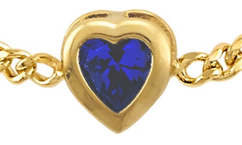 Fzn Heart Charm Bracelet In Sapphire