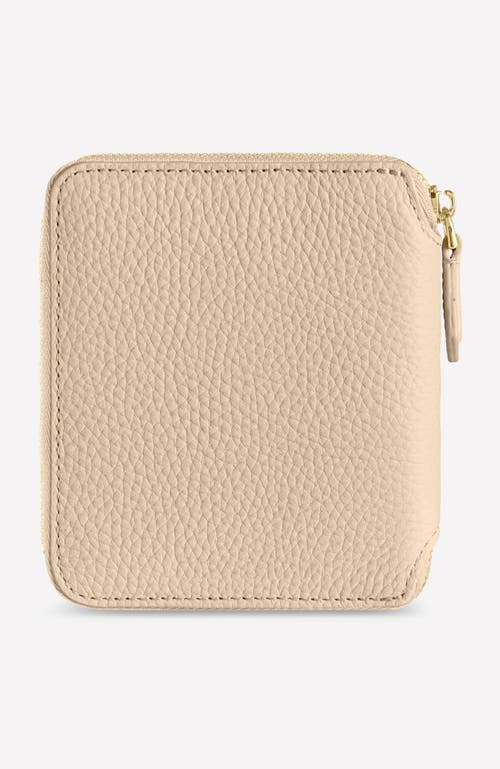 Shop Maison De Sabre Maison De Sabré Small Leather Zip Around Wallet In Saharan Brown