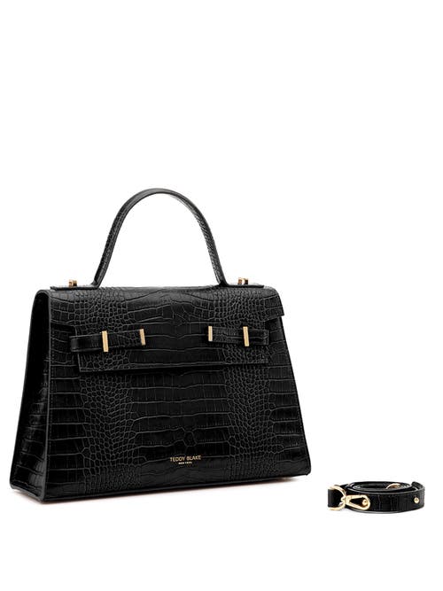 Teddy Blake Ava Croco Gold 14" In Black