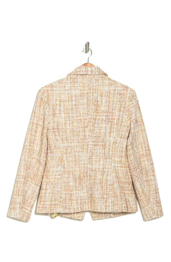 Alexia Admor Double Breasted Tweed Jacket In Ivory Tweed | ModeSens