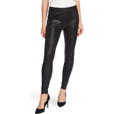 Vince Camuto Snakeskin Print Leggings, Black