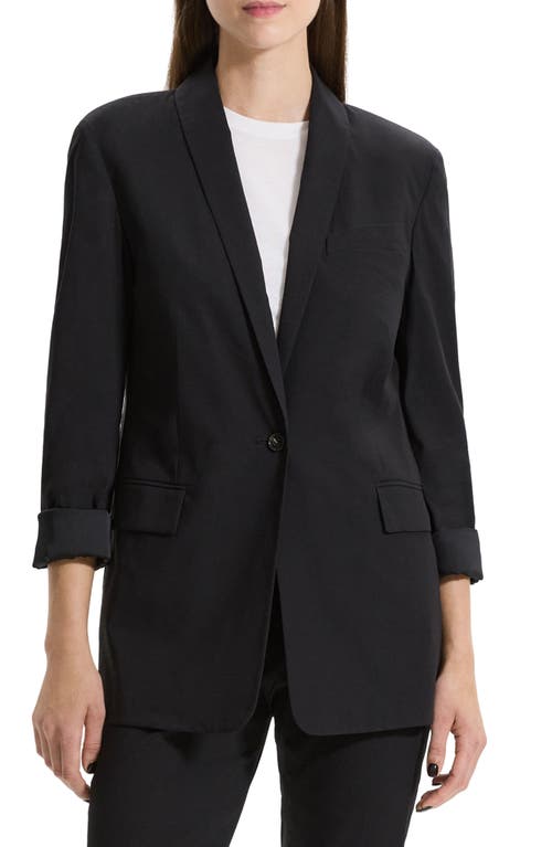 Theory Good Shawl Collar Linen Blend Blazer at Nordstrom,