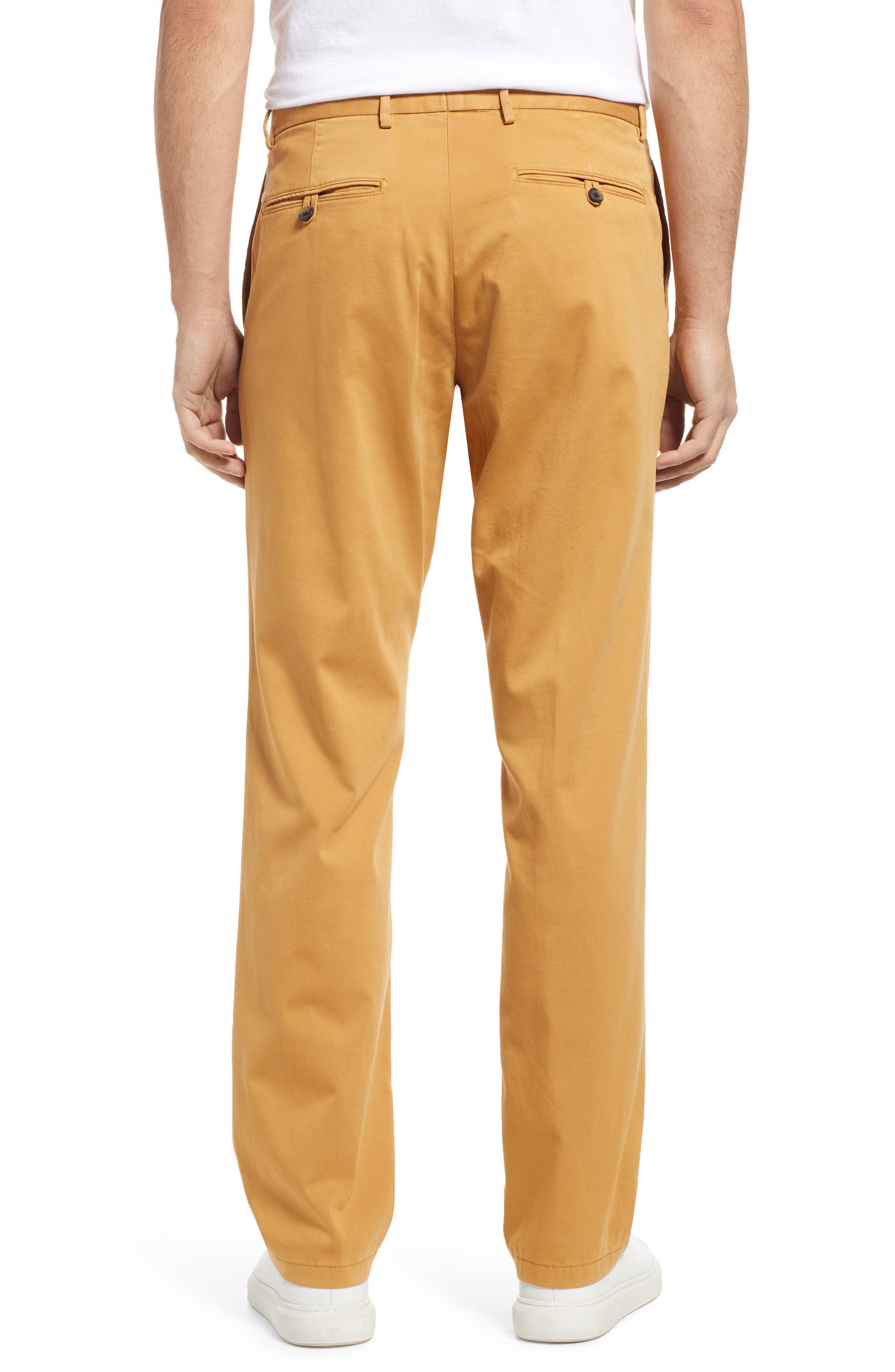 Scott Barber Classic Fit Stretch Sateen Chinos in British Khaki at Nordstrom, Size 38