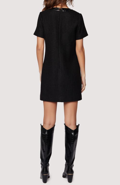 Lost + Wander Alessia Bouclé Minidress In Black