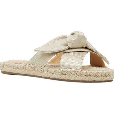 Nine West Brielle Espadrille Slide Sandal, Metallic